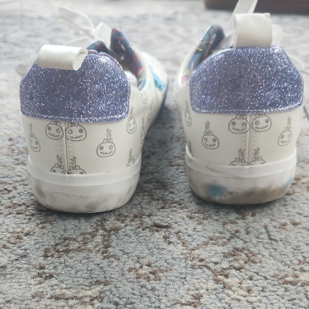 Disney Groundup Lilo & Stitch Low Top Sneakers White Blue 9 - Picture 12 of 15